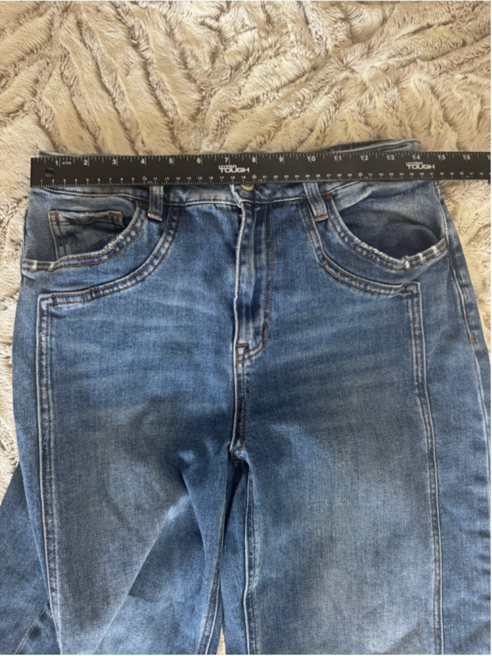 Flying Monkey Joysome Super High Rise Cuffed Baggy Wide Leg Jeans Size 29 EUC - Picture 10 of 12